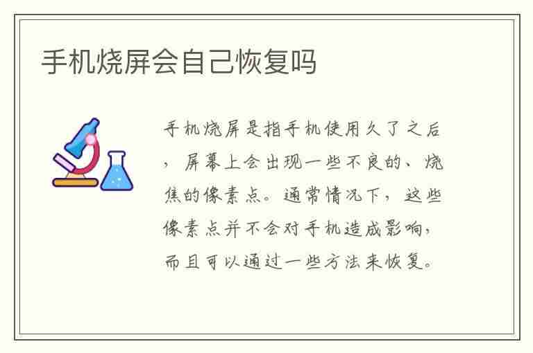 手机烧屏会自己恢复吗(手机烧屏是什么样子图片)